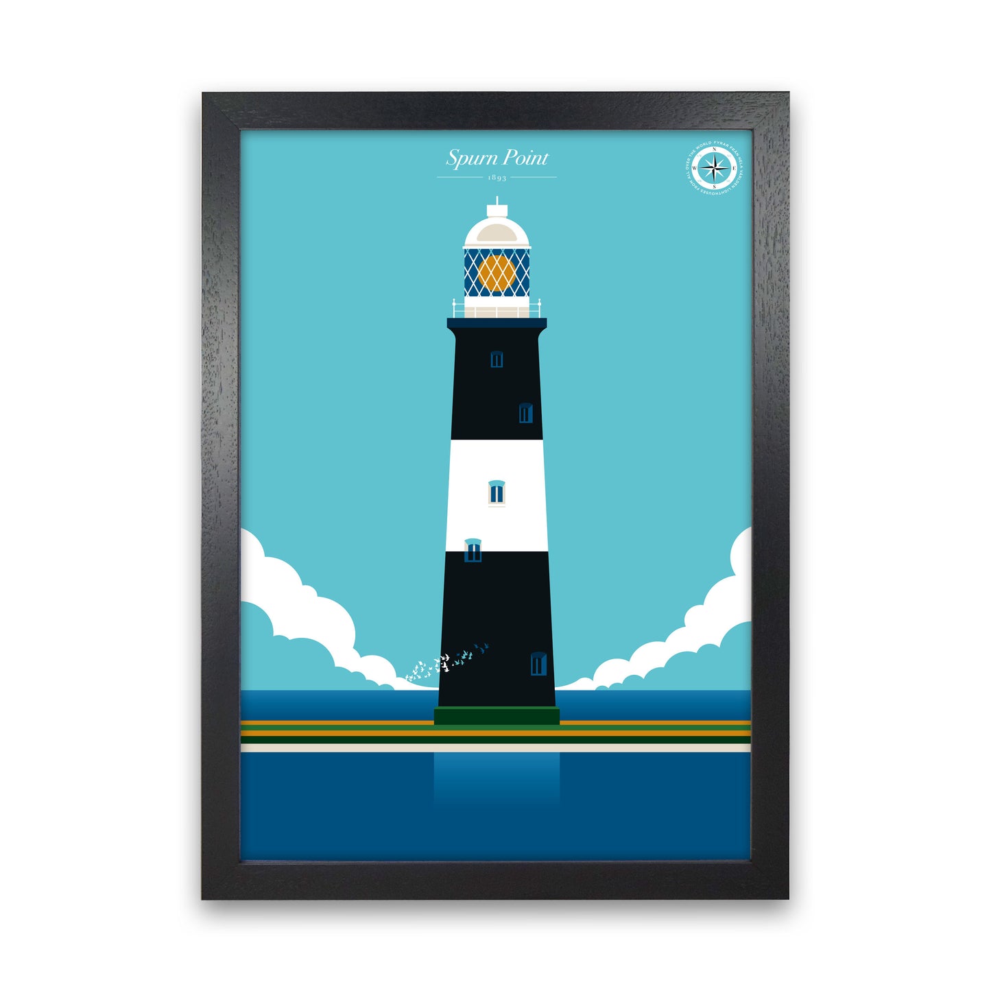 Spurn Point Art Print by Bo Lundberg Black Grain