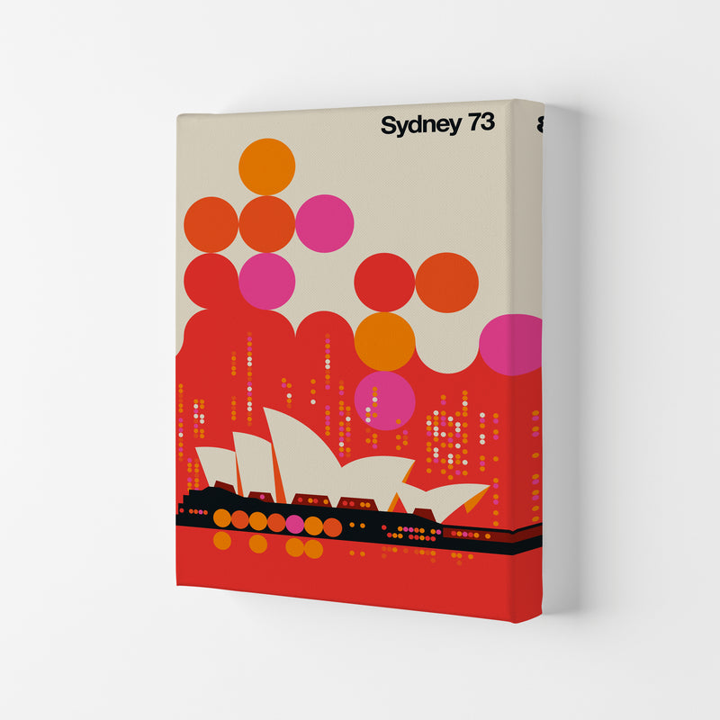 Sydney 73 Red Art Print by Bo Lundberg Canvas