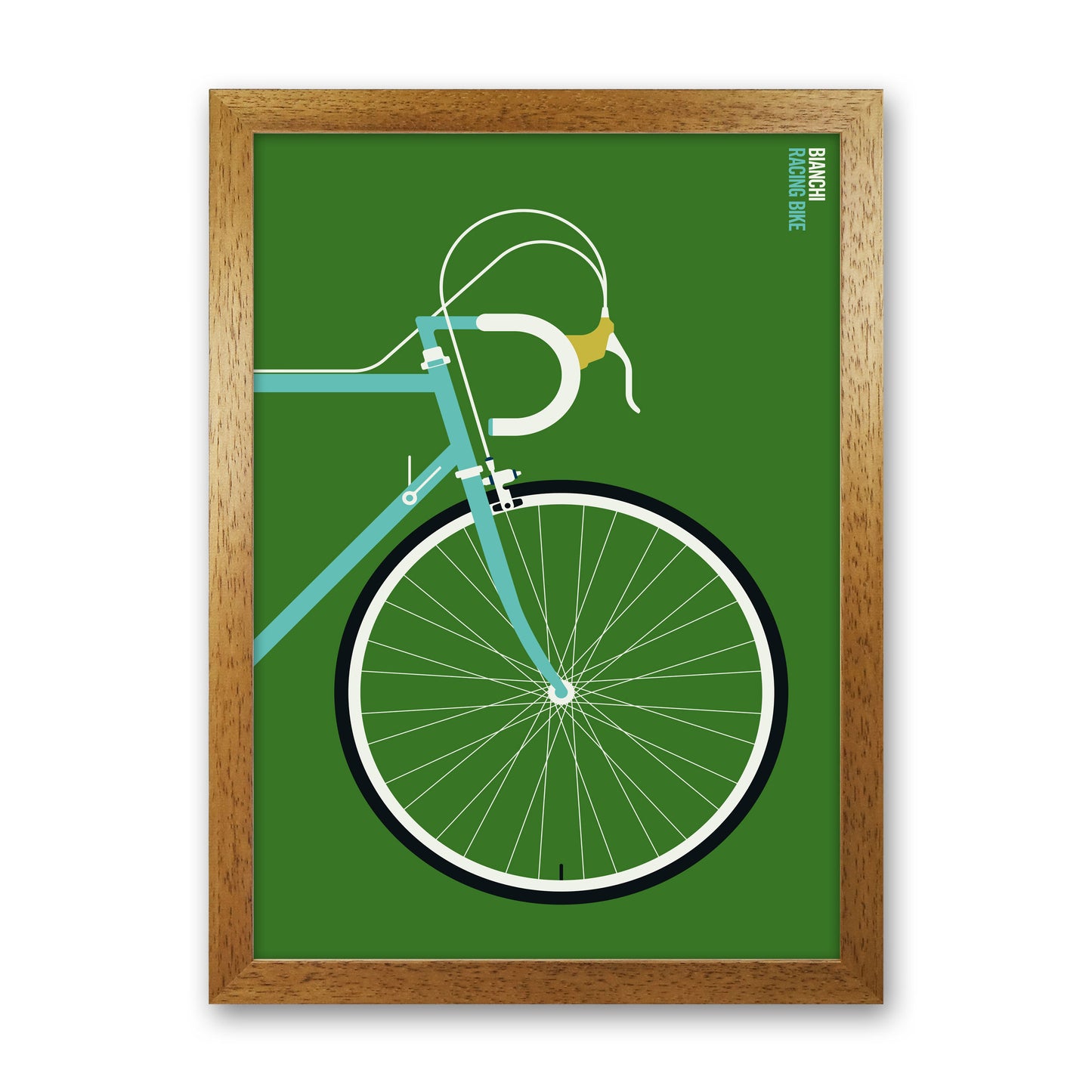 Icons Bianchi Front Art Print by Bo Lundberg Oak Grain