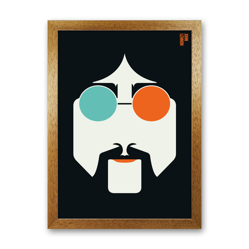 Icons John Lennon Art Print by Bo Lundberg Oak Grain