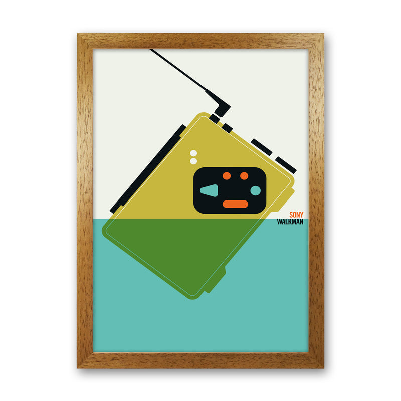 Icons Walkman Art Print by Bo Lundberg Oak Grain