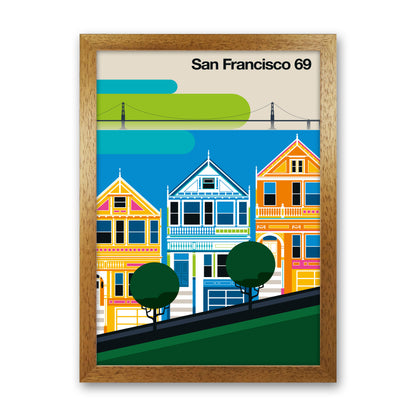San Francisco 69 Art Print by Bo Lundberg Oak Grain