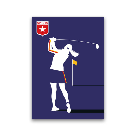 Golf Blue Art Print by Bo Lundberg Print Only