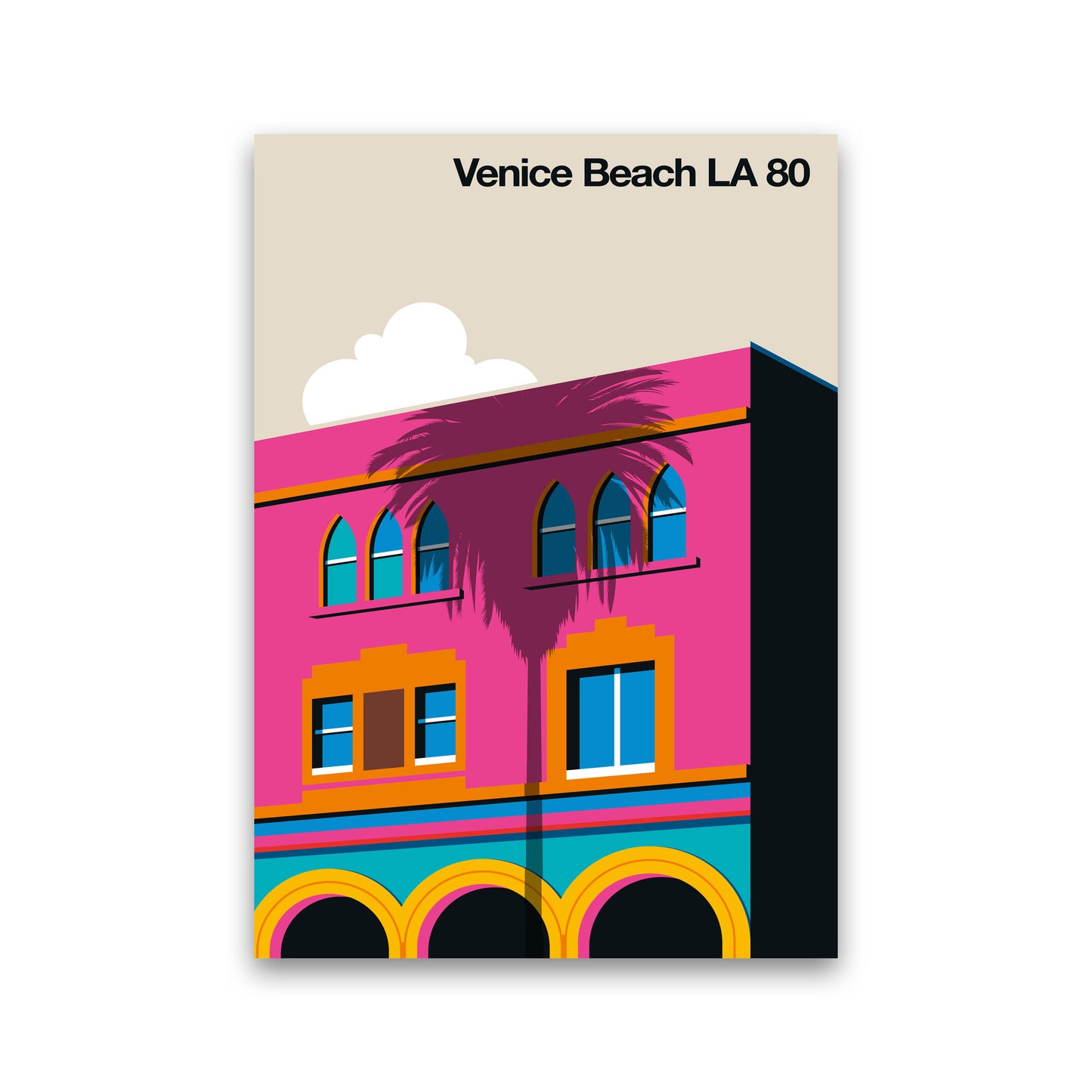 Venice Beach 80 Art Print by Bo Lundberg Print Only