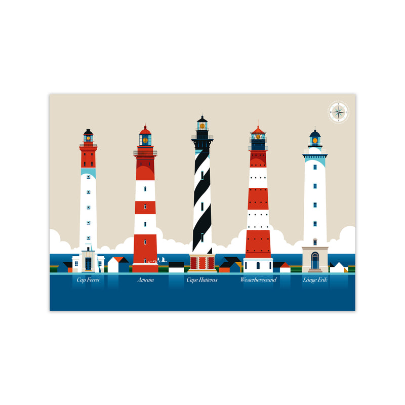 Lighthouse Island 150 Art Print by Bo Lundberg Print Only