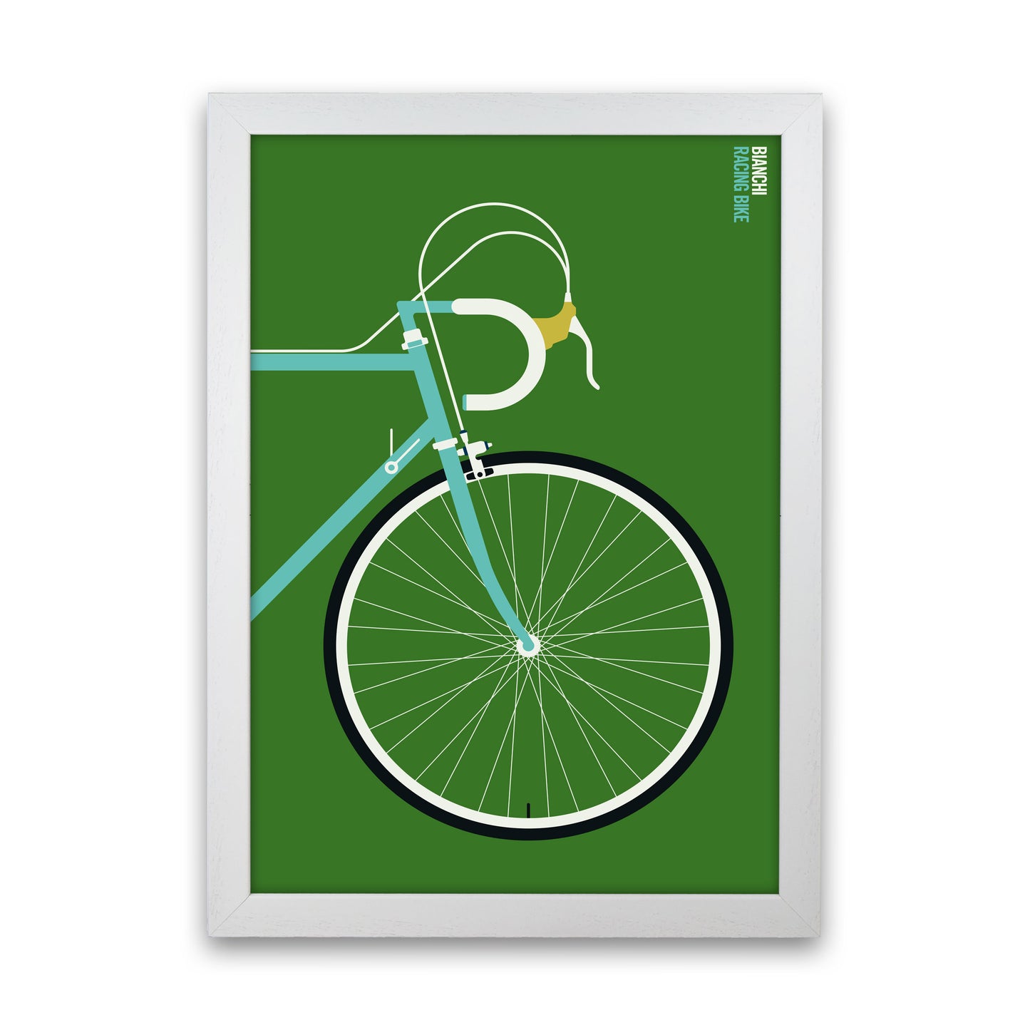 Icons Bianchi Front Art Print by Bo Lundberg White Grain