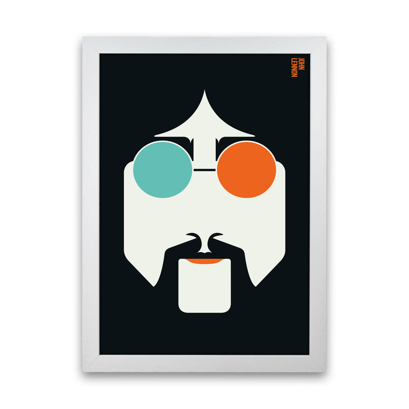 Icons John Lennon Art Print by Bo Lundberg White Grain