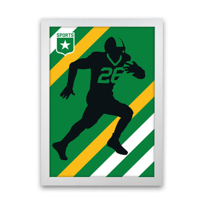 American Football Art Print by Bo Lundberg White Grain