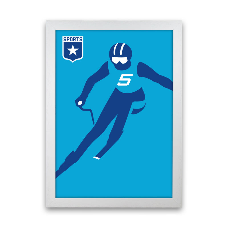 Slalom Art Print by Bo Lundberg White Grain