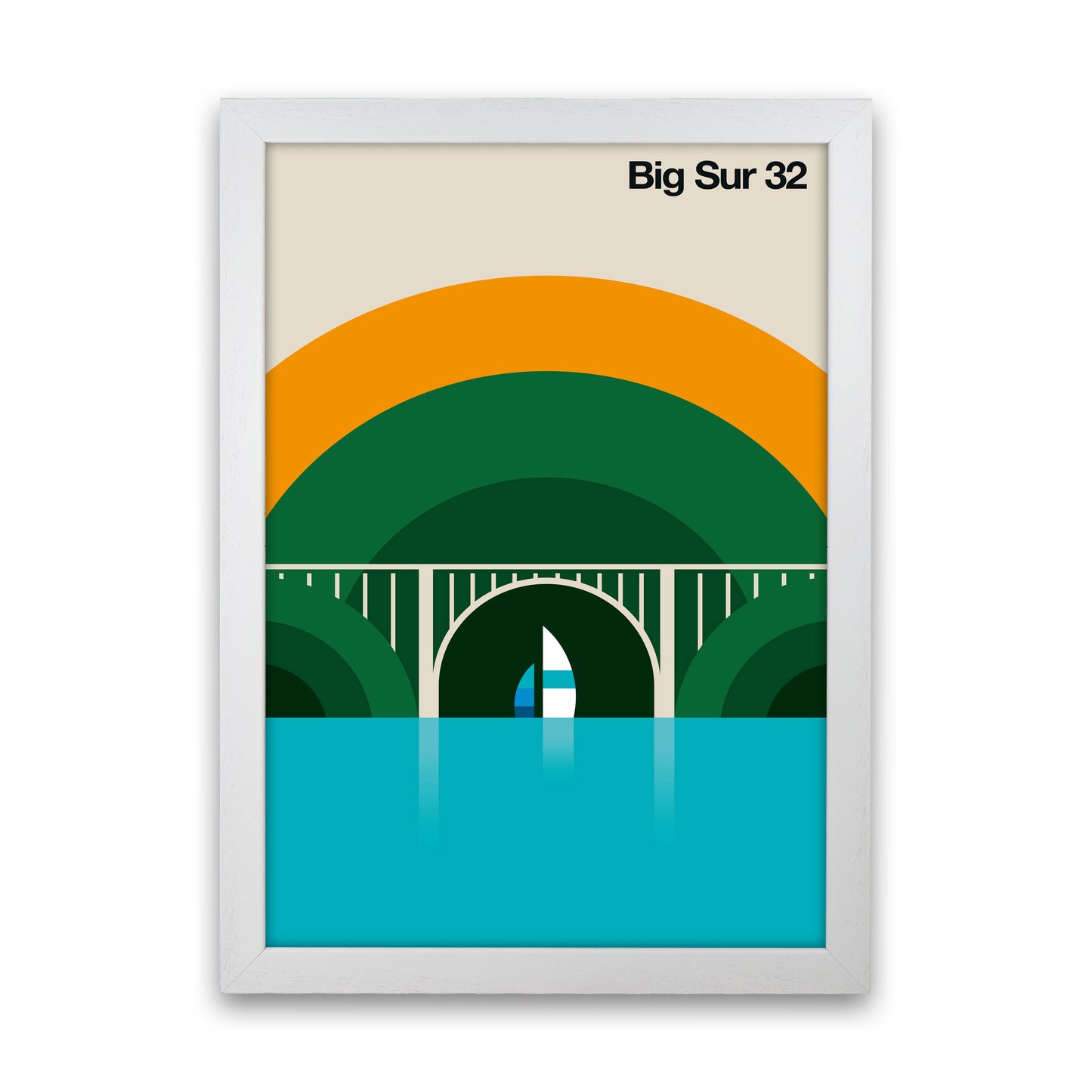 Big Sur 32 Art Print by Bo Lundberg White Grain