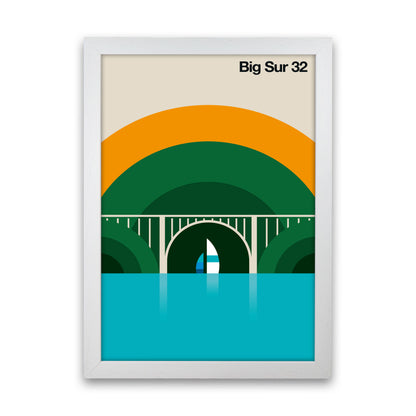 Big Sur 32 Art Print by Bo Lundberg White Grain