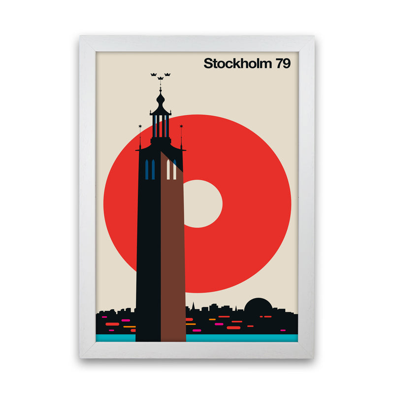 Stockholm 79 Art Print by Bo Lundberg White Grain