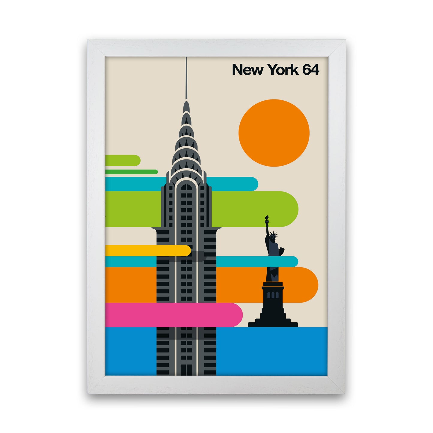 New York 64 Art Print by Bo Lundberg White Grain