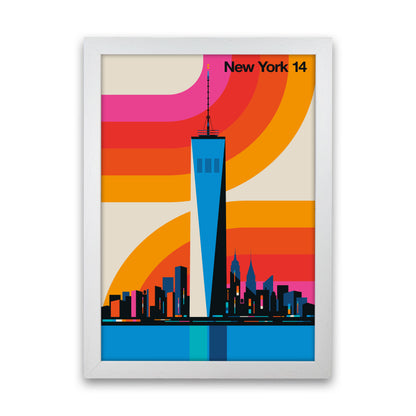 New York 14 Art Print by Bo Lundberg White Grain