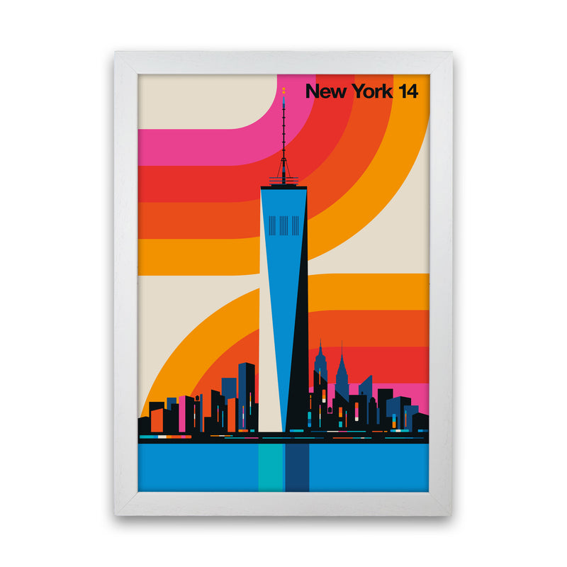 New York 14 Art Print by Bo Lundberg White Grain