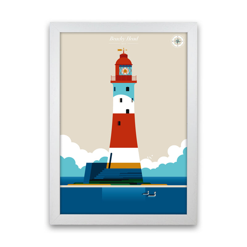 Beachy Head Art Print by Bo Lundberg White Grain