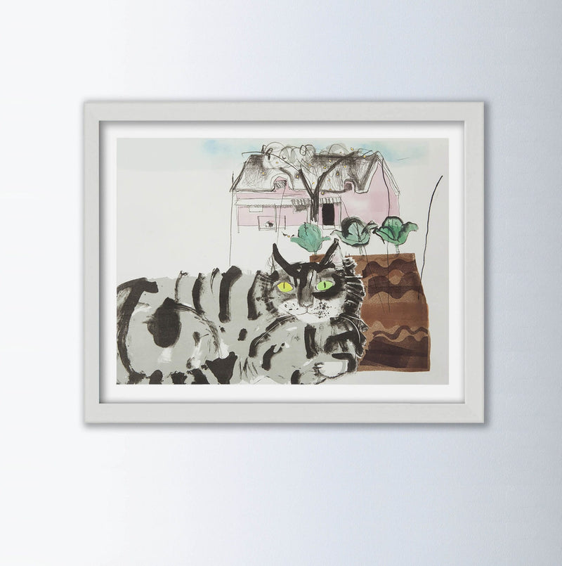 Cat By Chloe Cheese Animal Art Print, Framed Art Print, Animal Wall Art