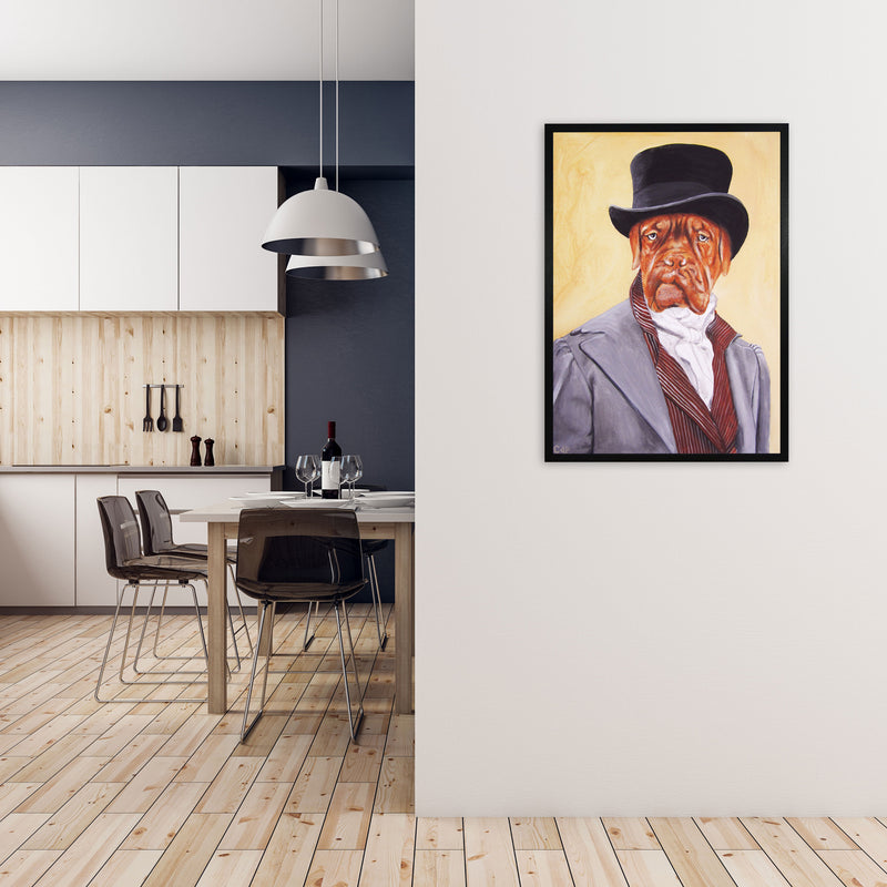 Dog Bordeaux Art Print by Coco Deparis A1 White Frame