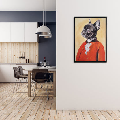 Bulldog 02 Art Print by Coco Deparis A1 White Frame