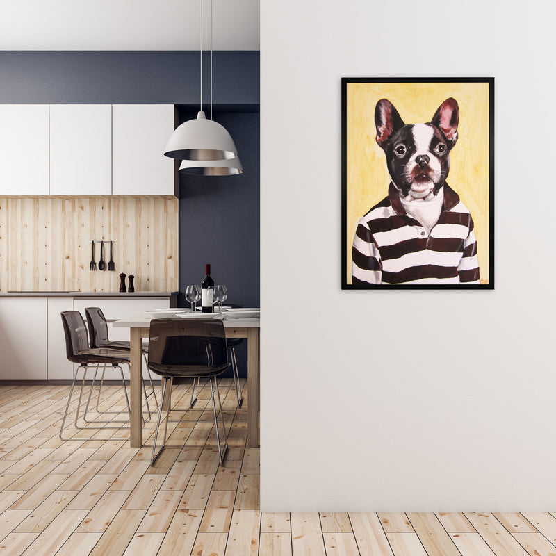 Bulldog 01 Art Print by Coco Deparis A1 White Frame