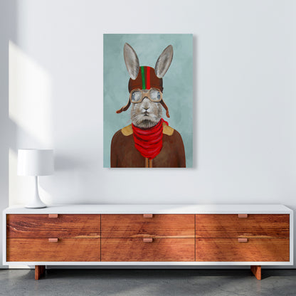 Rabbit With Helmet Art Print by Coco Deparis A1 Canvas