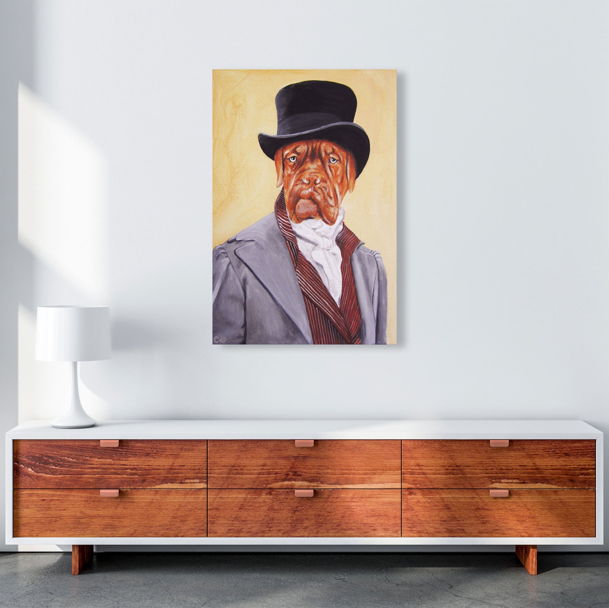 Dog Bordeaux Art Print by Coco Deparis A1 Canvas