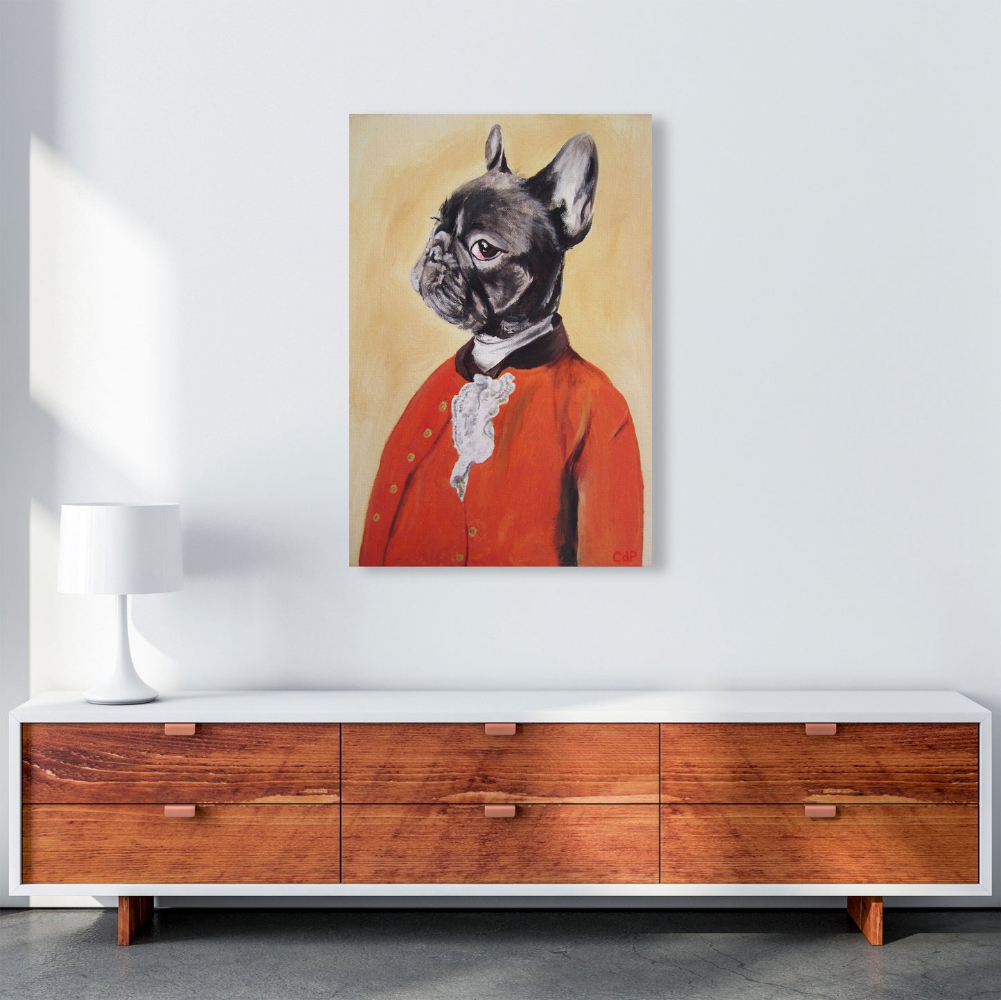 Bulldog 02 Art Print by Coco Deparis A1 Canvas