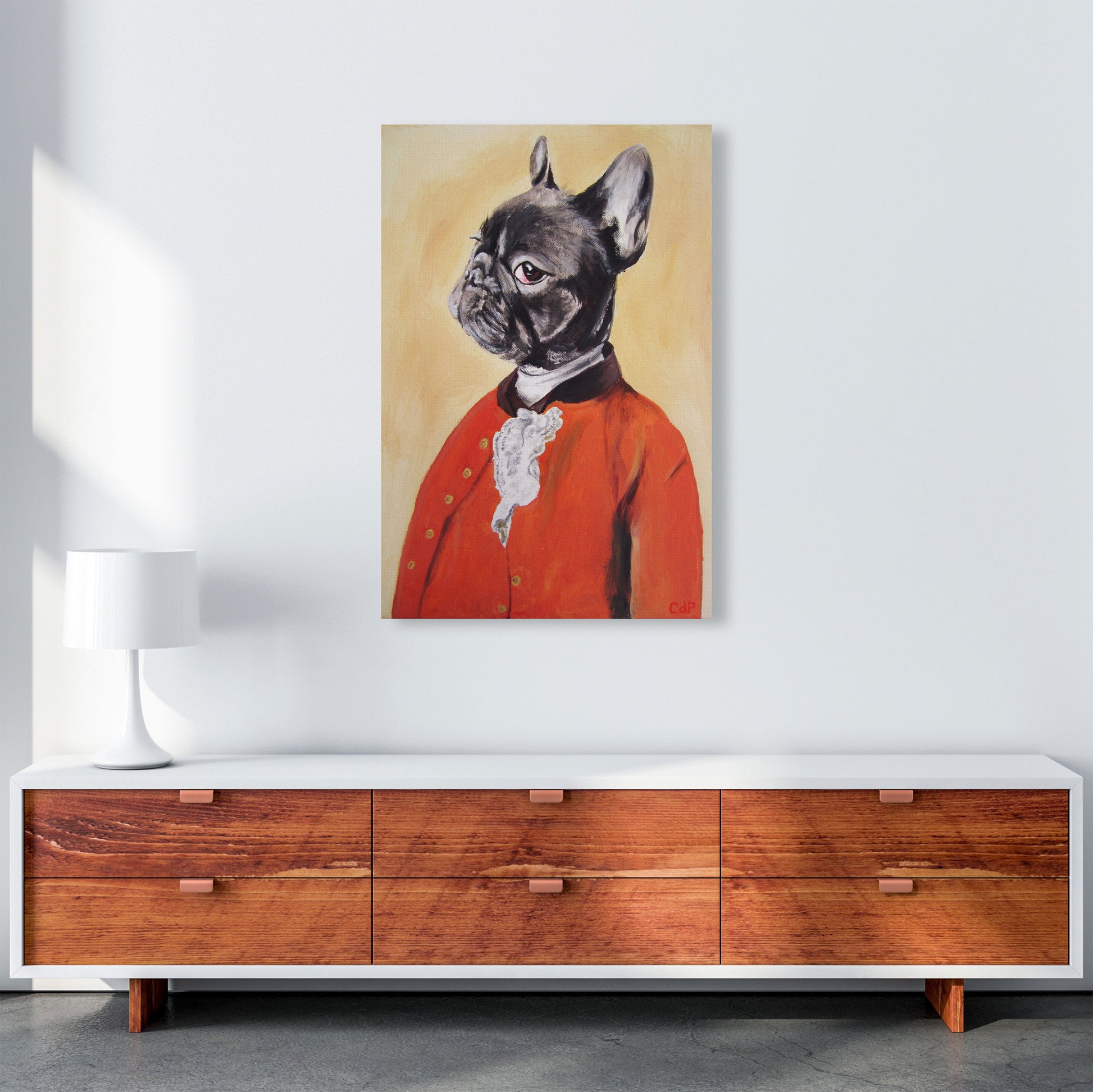 Bulldog 02 Art Print by Coco Deparis A1 Canvas