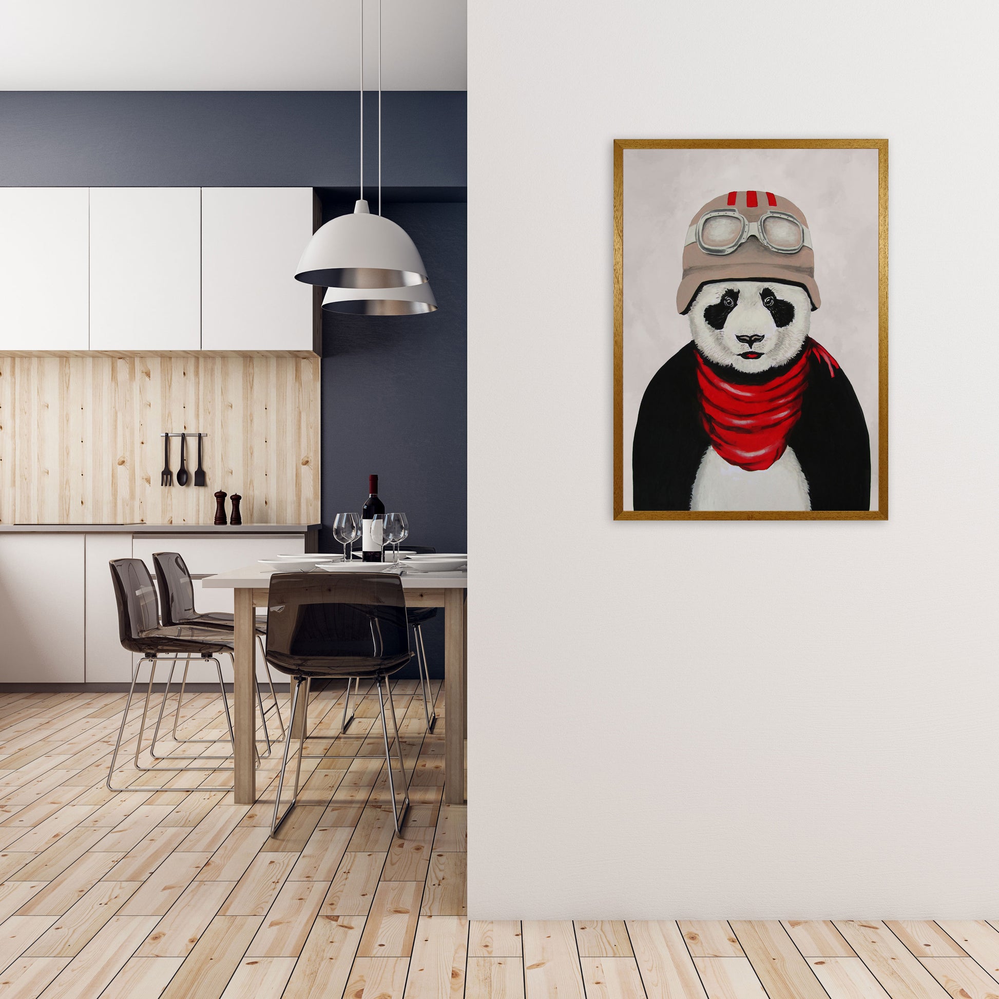 Panda Pilot Art Print by Coco Deparis A1 Print Only