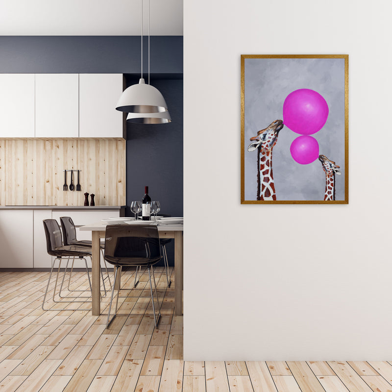 Giraffes With Bubblegum 3 Art Print by Coco Deparis A1 Print Only