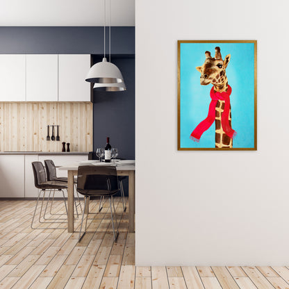Giraffe In Winter Art Print by Coco Deparis A1 Print Only