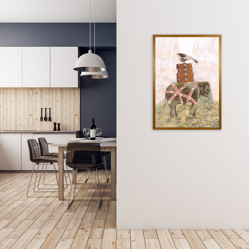 Elephant With Goose Art Print by Coco Deparis A1 Print Only