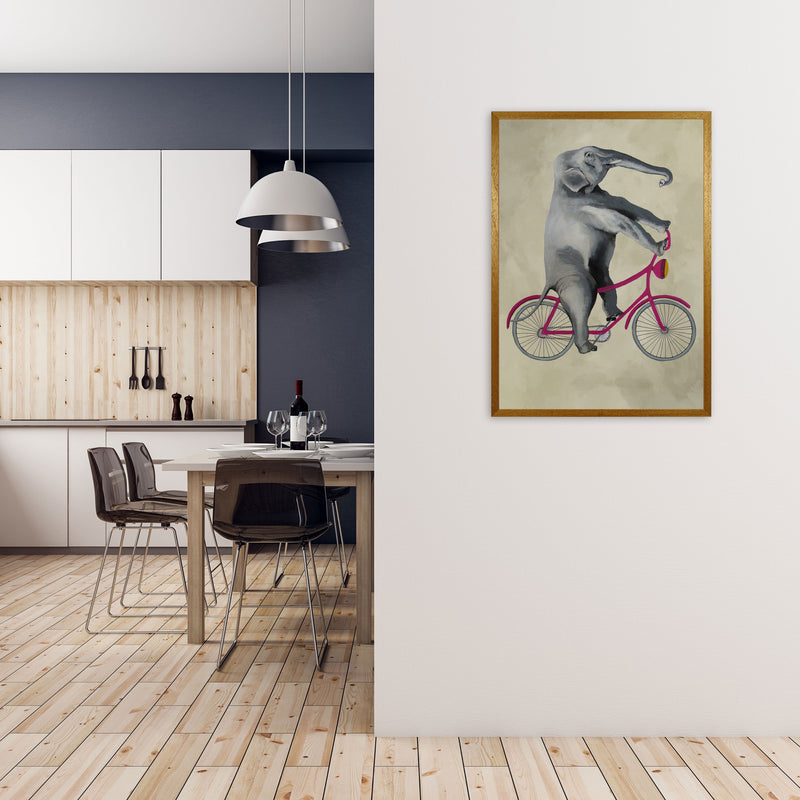 Elephant On Bicycle Art Print by Coco Deparis A1 Print Only