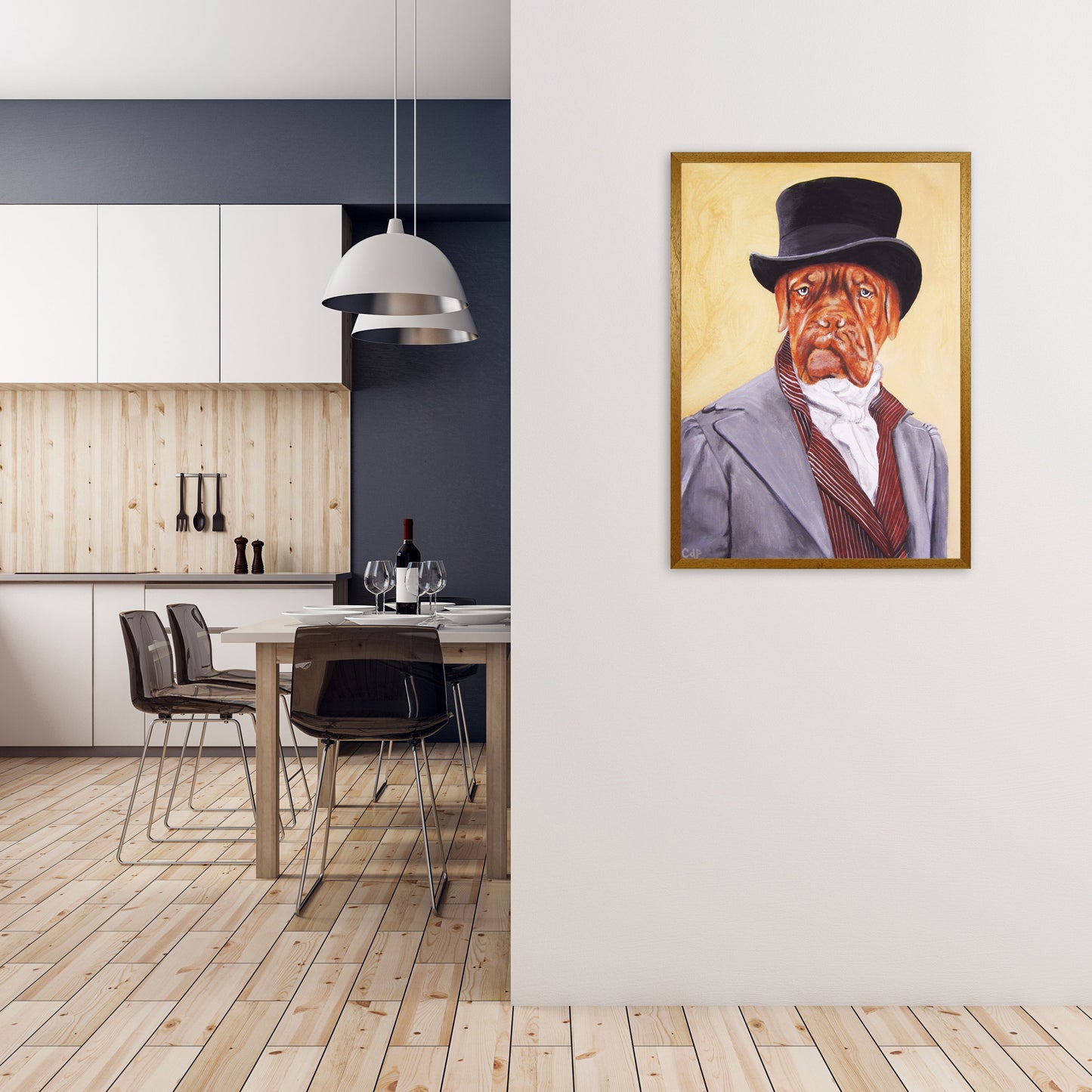 Dog Bordeaux Art Print by Coco Deparis A1 Print Only