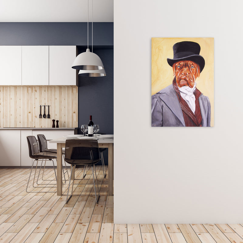 Dog Bordeaux Art Print by Coco Deparis A1 Black Frame