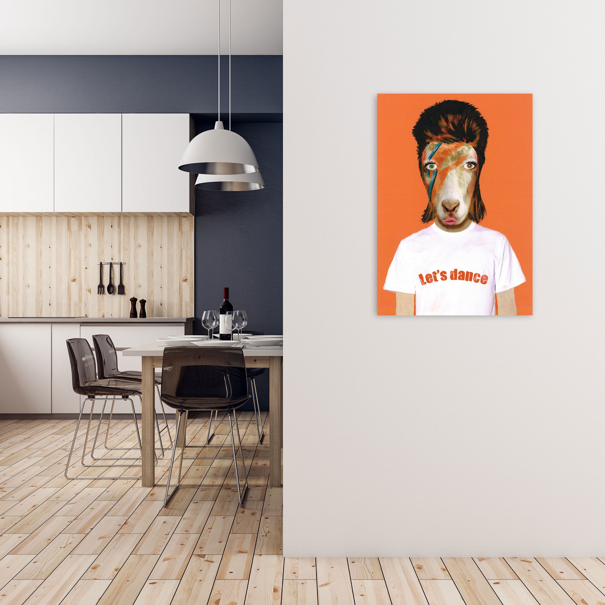 David Bowie Art Print by Coco Deparis A1 Black Frame