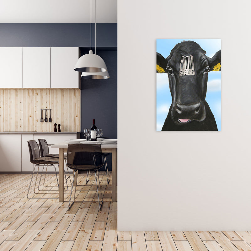 Cow Barcode 01 Art Print by Coco Deparis A1 Black Frame