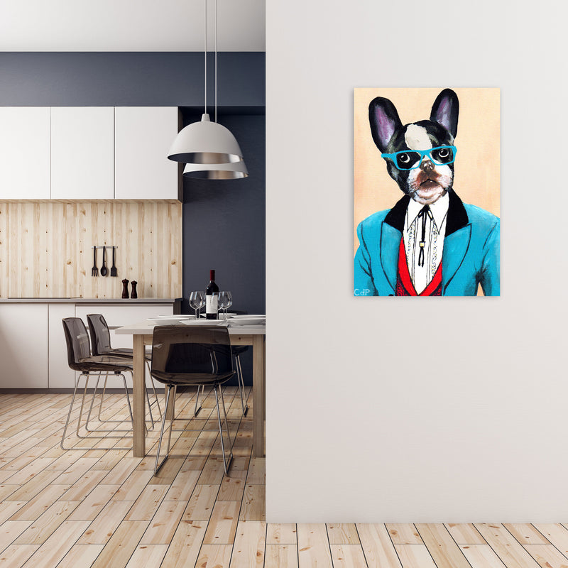 Bulldog 03 Art Print by Coco Deparis A1 Black Frame