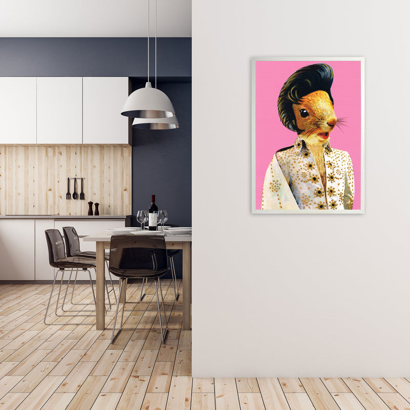 Elvis Presley Art Print by Coco Deparis A1 Oak Frame