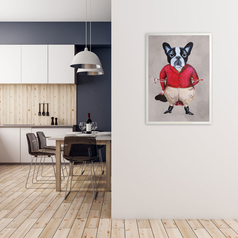 Bulldog Horse Driver Art Print by Coco Deparis A1 Oak Frame
