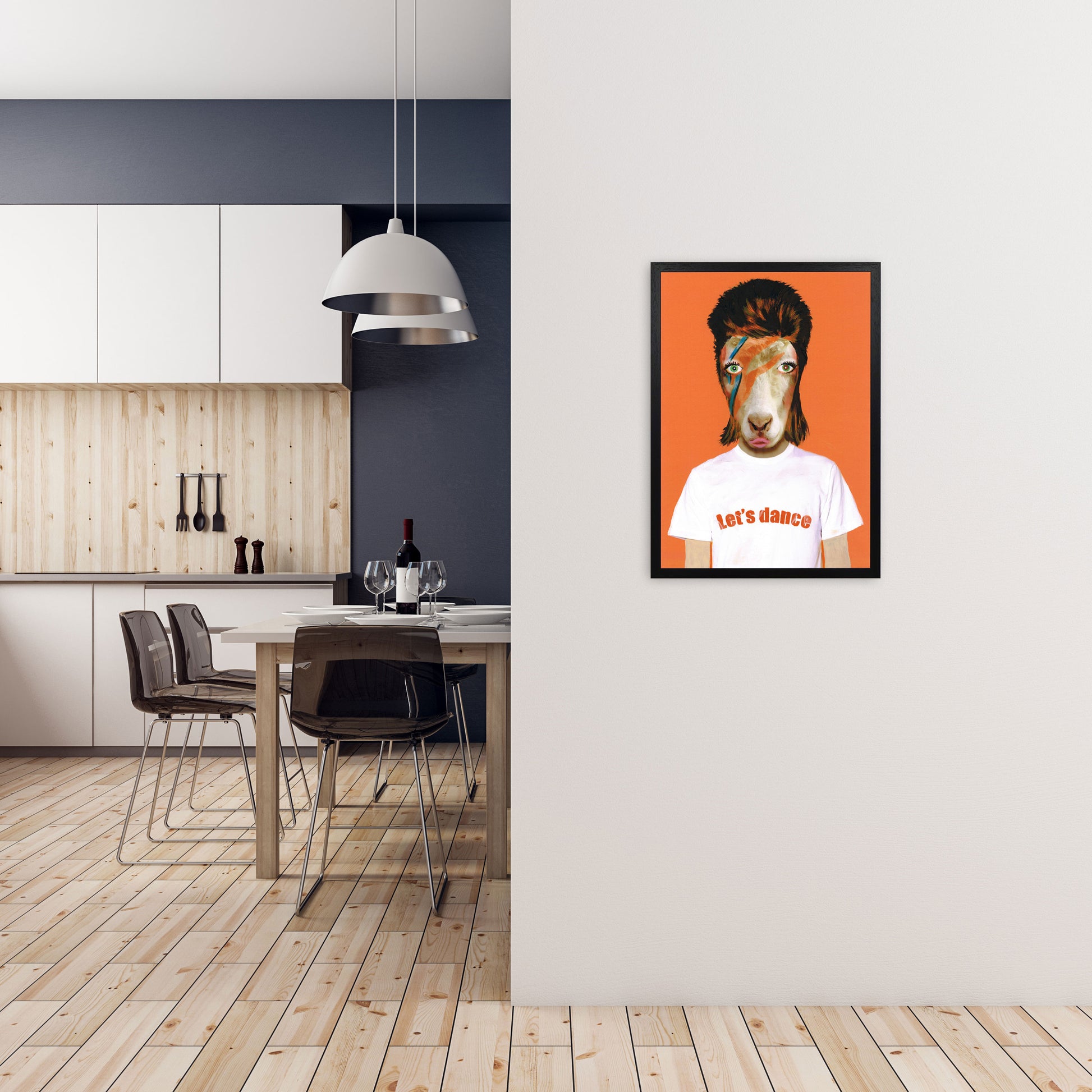 David Bowie Art Print by Coco Deparis A2 White Frame