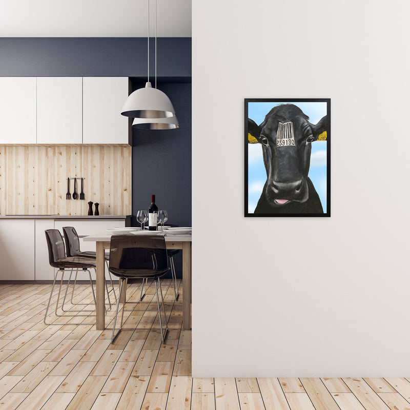 Cow Barcode 01 Art Print by Coco Deparis A2 White Frame
