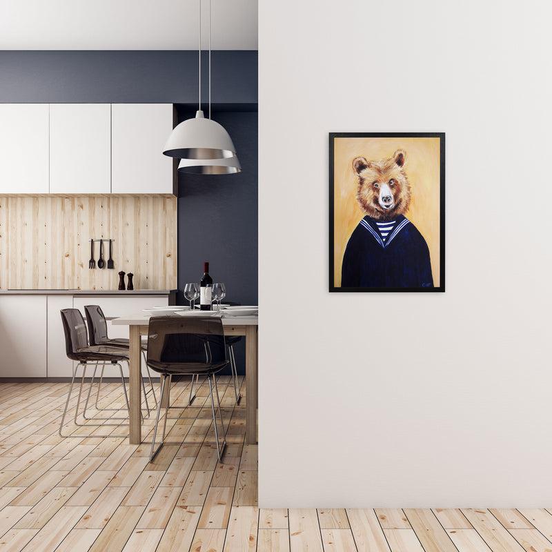 Bear Art Print by Coco Deparis A2 White Frame
