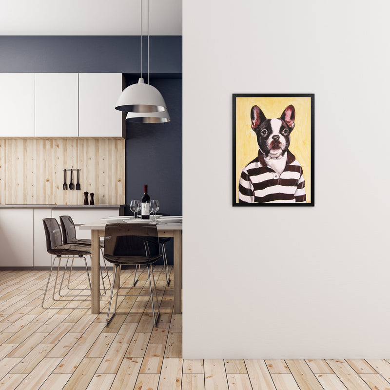 Bulldog 01 Art Print by Coco Deparis A2 White Frame
