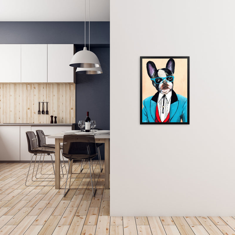 Bulldog 03 Art Print by Coco Deparis A2 White Frame