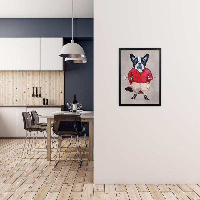 Bulldog Horse Driver Art Print by Coco Deparis A2 White Frame