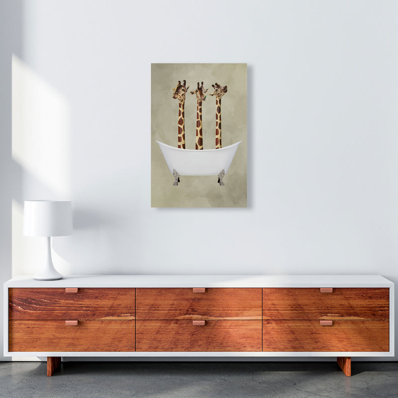 Giraffes In Bathtub Art Print by Coco Deparis A2 Canvas