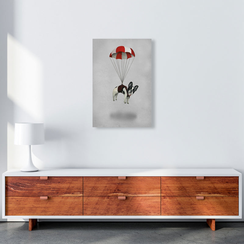 Bulldog With Parachute Art Print by Coco Deparis A2 Canvas