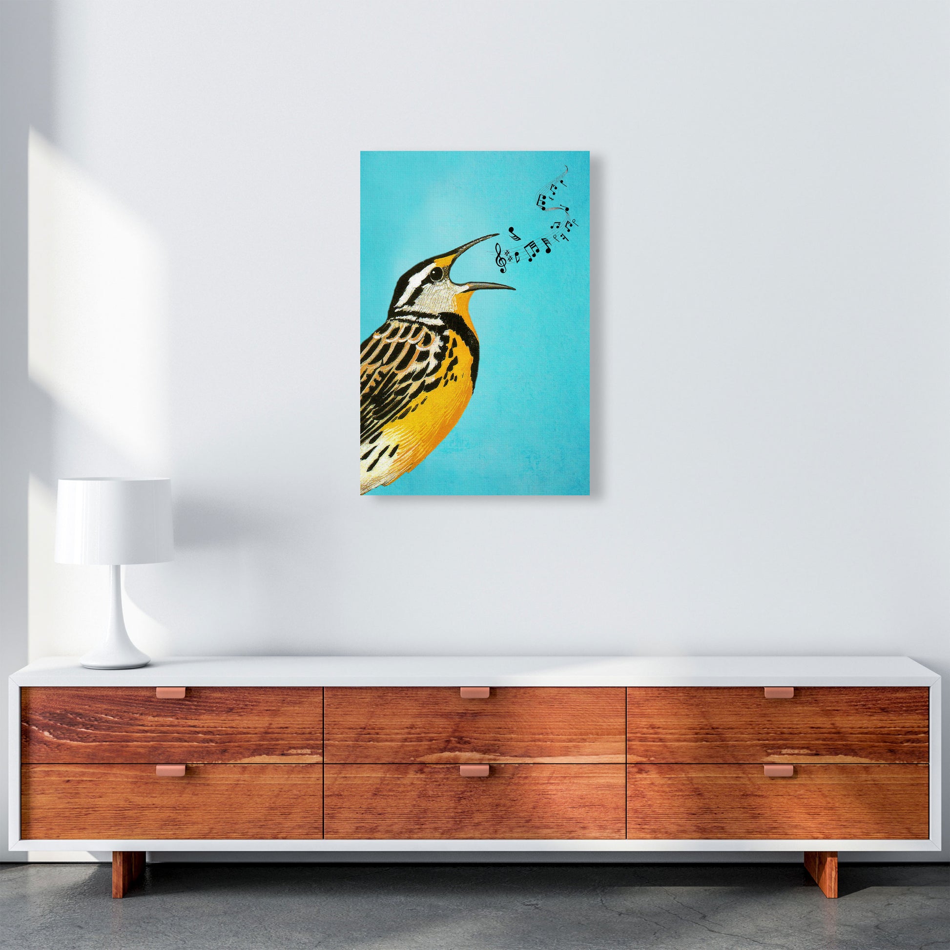Bird Singing 02 Art Print by Coco Deparis A2 Canvas