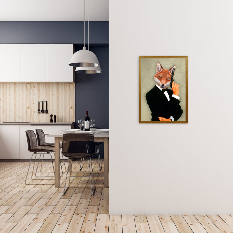 James Bond Fox Art Print by Coco Deparis A2 Print Only